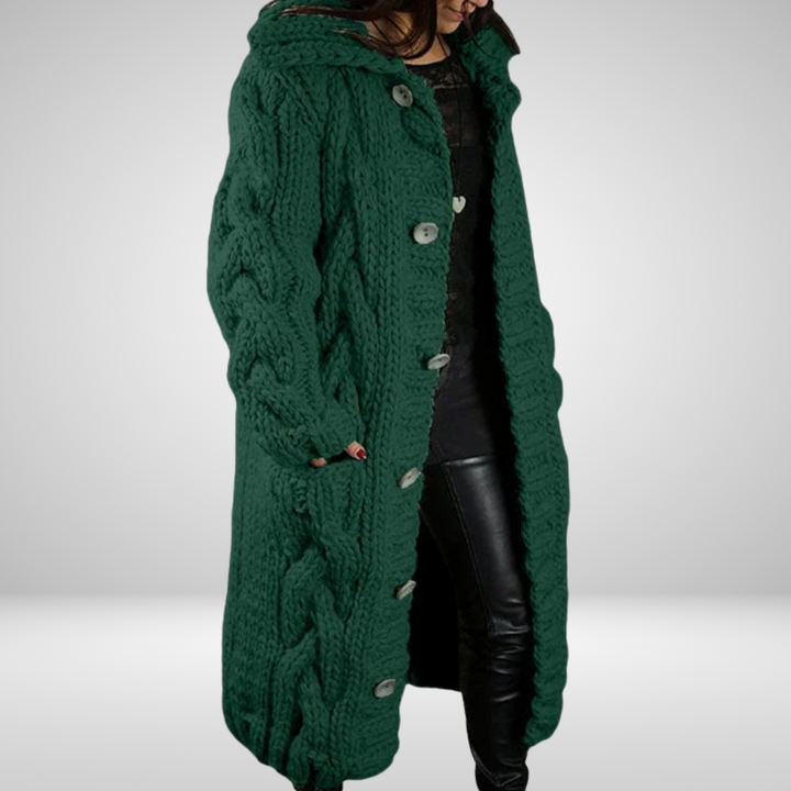 Justine™ | Chic Long Wool Winter Coat