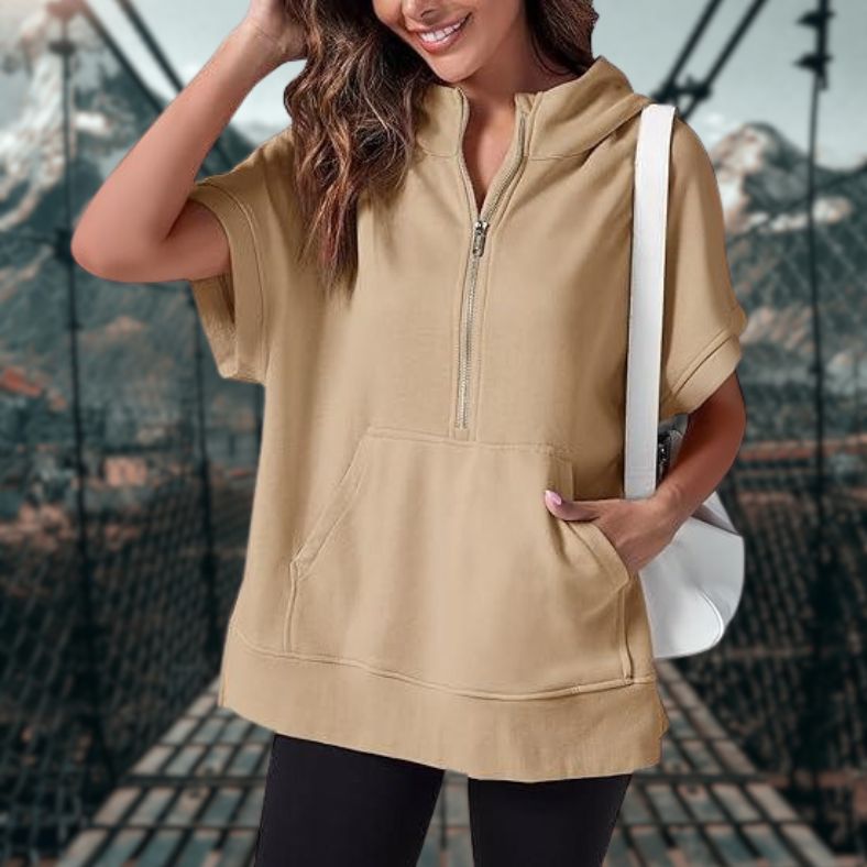 Winona™ | Comfortable Ladies Short Sleeve Hoodie