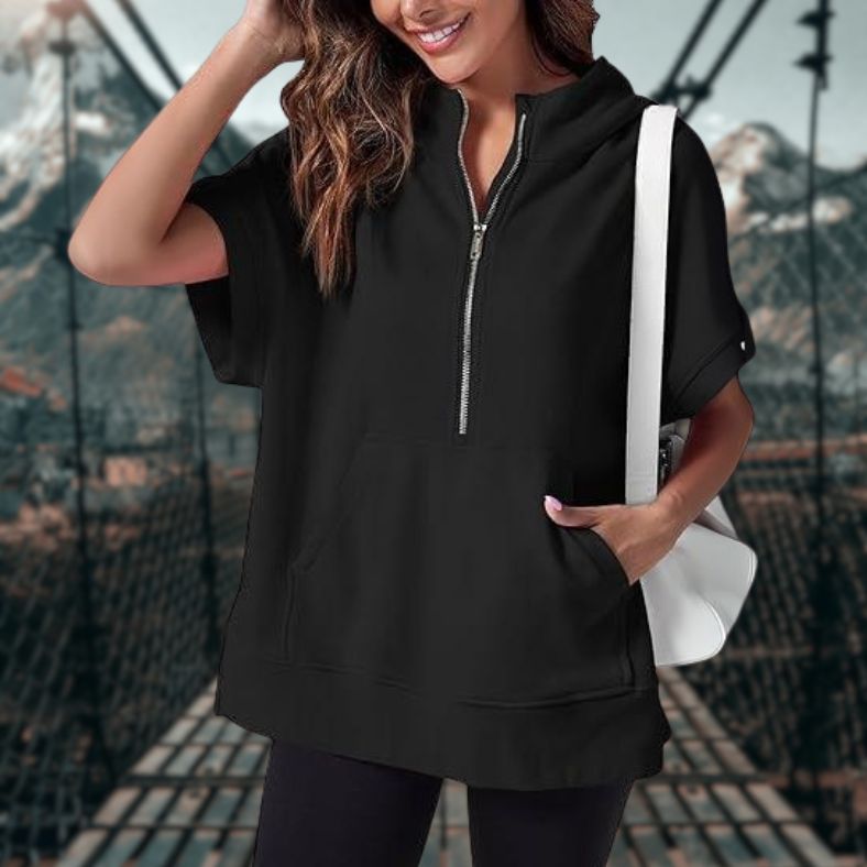 Winona™ | Comfortable Ladies Short Sleeve Hoodie