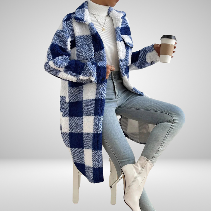 Deborah™ | Women's Checked Plush Coat