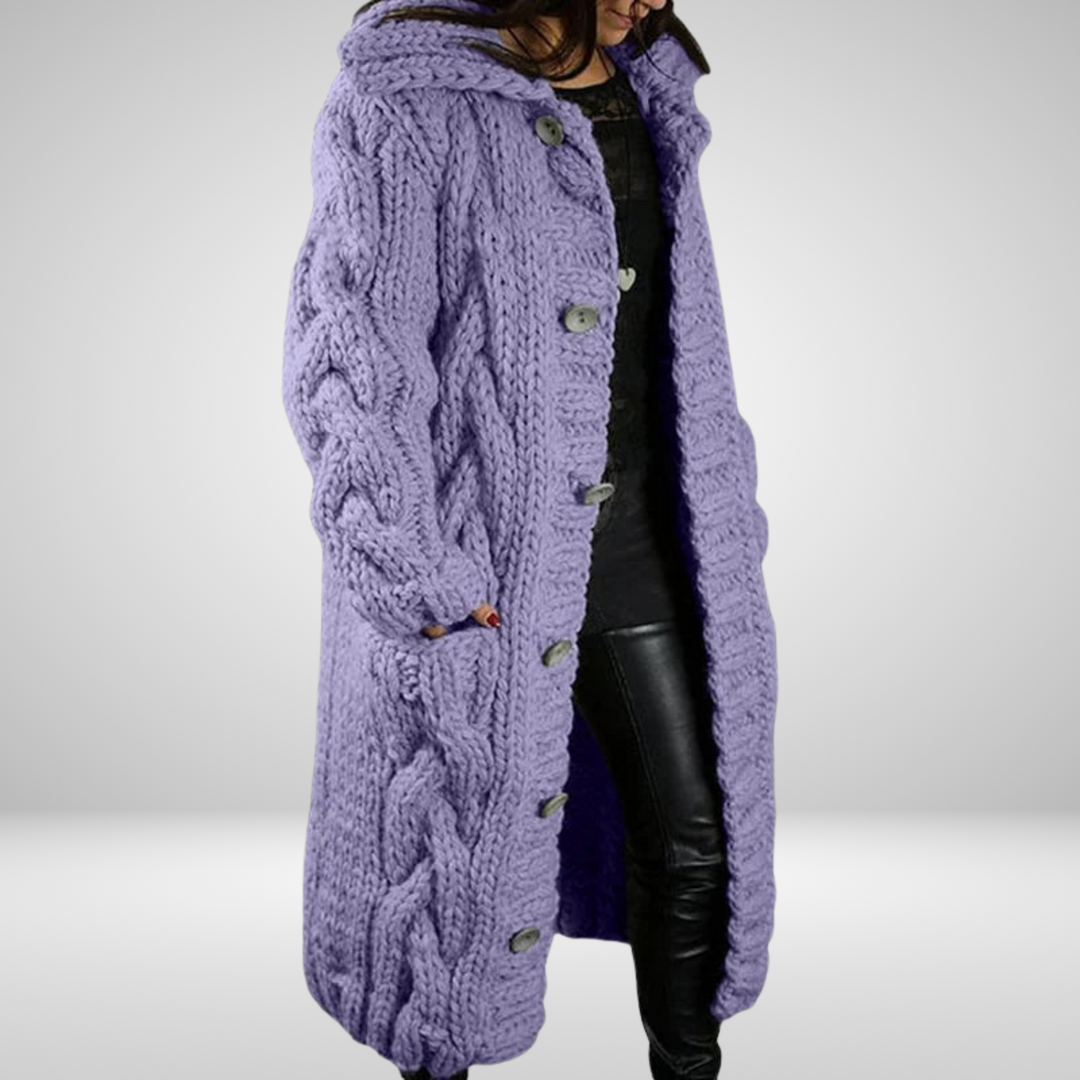 Justine™ | Chic Long Wool Winter Coat