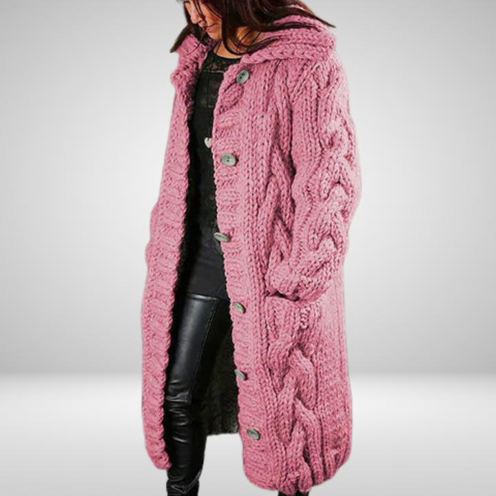 Justine™ | Chic Long Wool Winter Coat