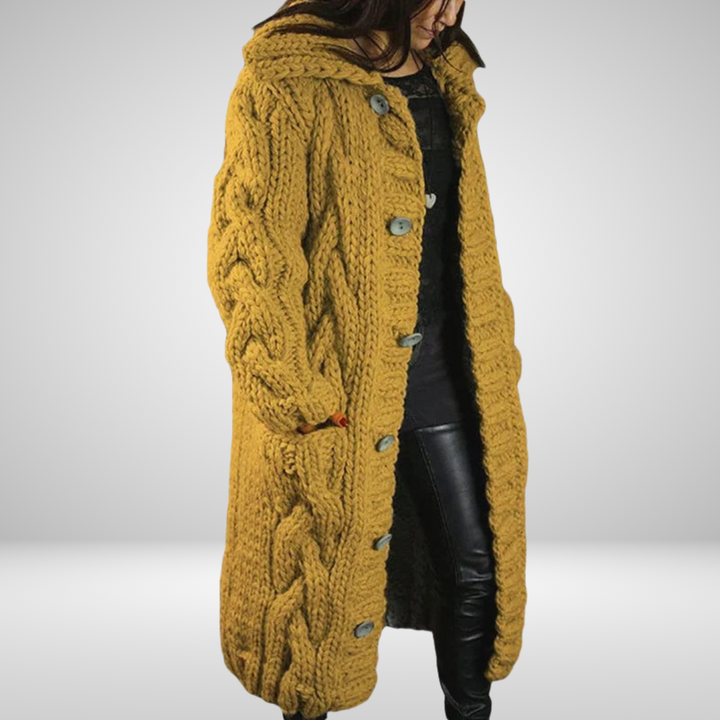 Justine™ | Chic Long Wool Winter Coat