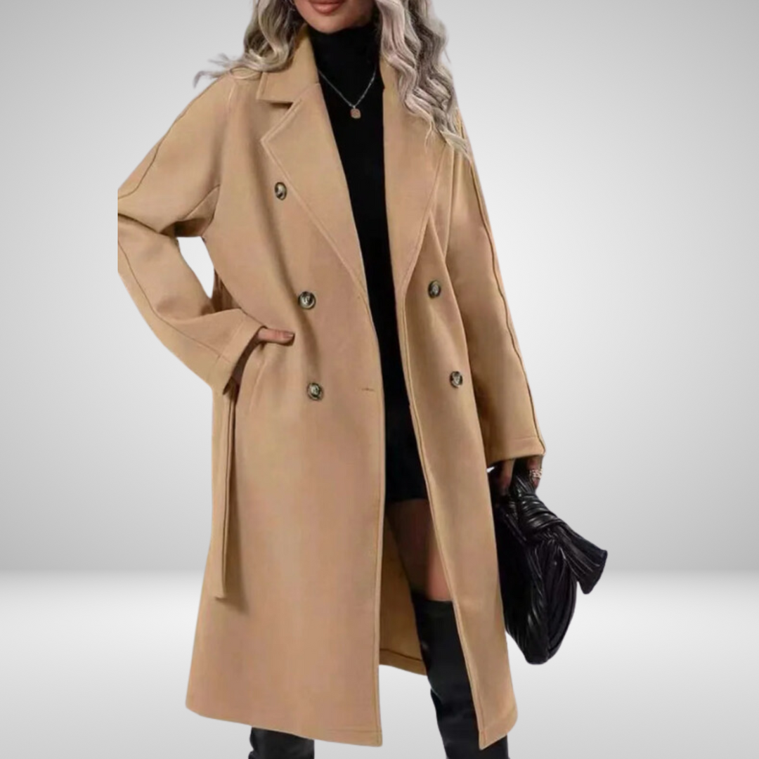 Marita™ | Women's Short Coat with Stand-Up Collar and Side Buttons