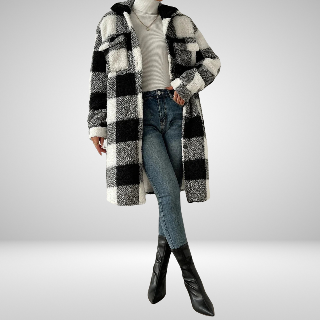 Deborah™ | Women's Checked Plush Coat