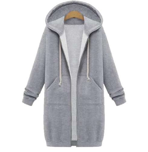 Elie™ | Long Hoodie with Zip for Women