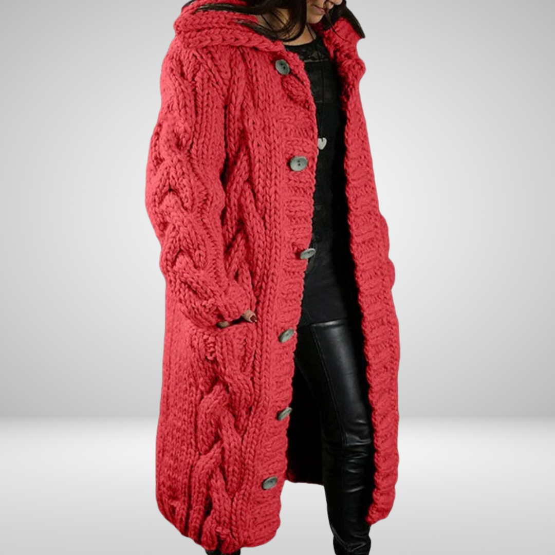 Justine™ | Chic Long Wool Winter Coat