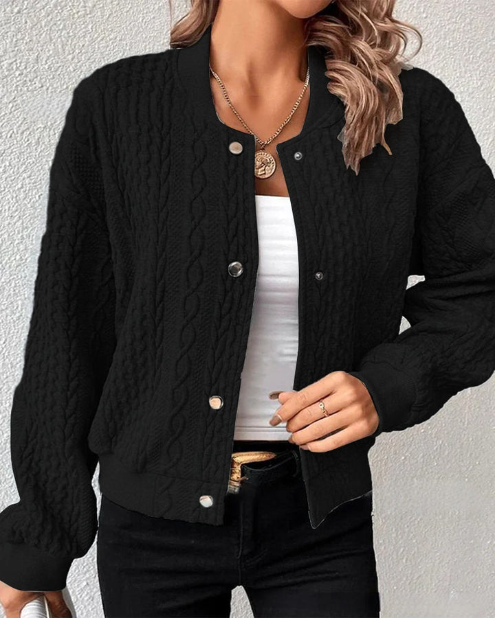 Carmen™ | Elegant cardigan in textured fabric