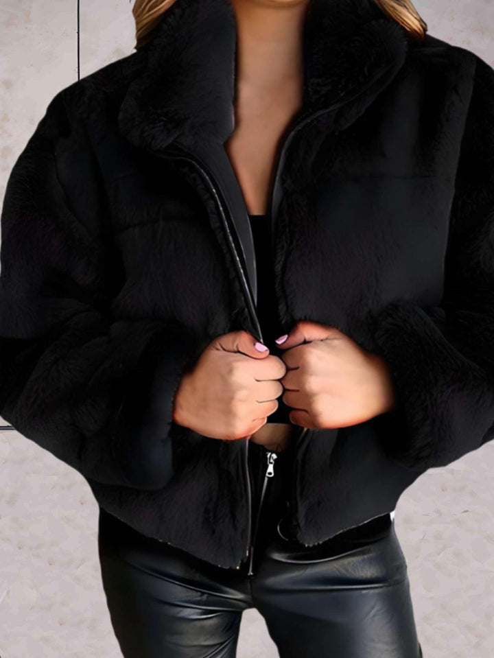 Mitch™ | Cosy Teddy Jacket with Zip for Women