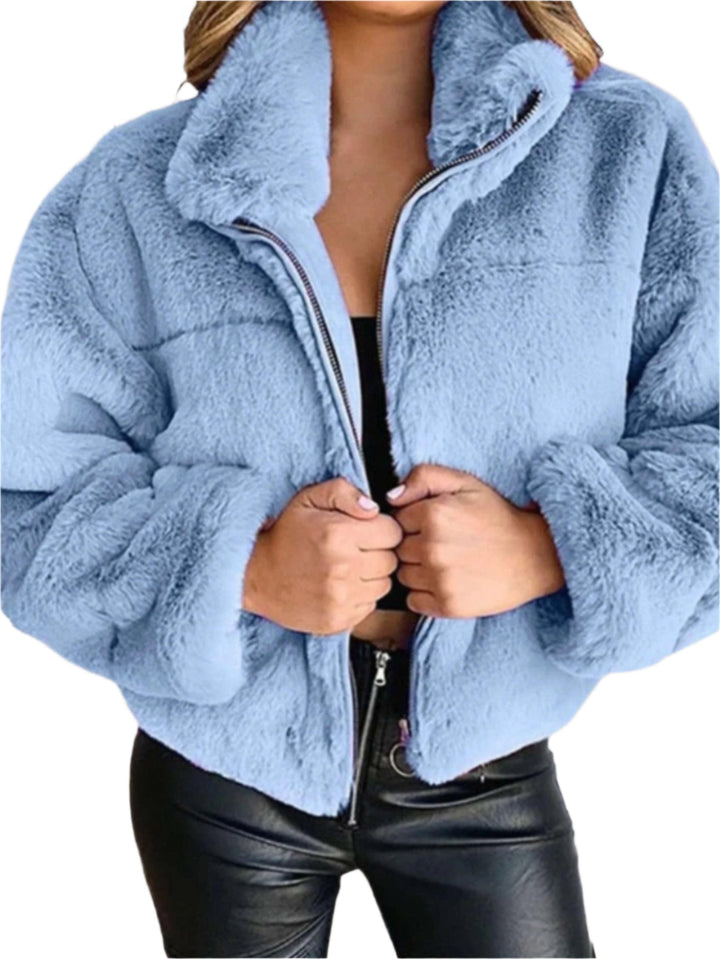 Mitch™ | Cosy Teddy Jacket with Zip for Women