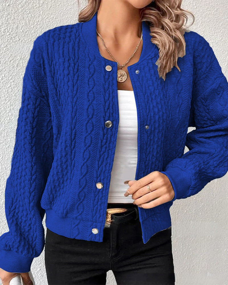 Carmen™ | Elegant cardigan in textured fabric