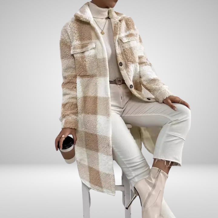 Deborah™ | Women's Checked Plush Coat