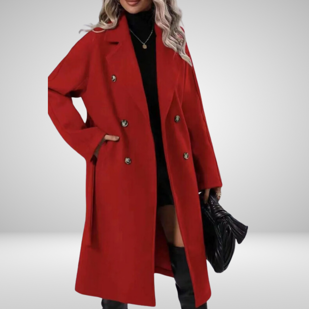 Marita™ | Women's Short Coat with Stand-Up Collar and Side Buttons