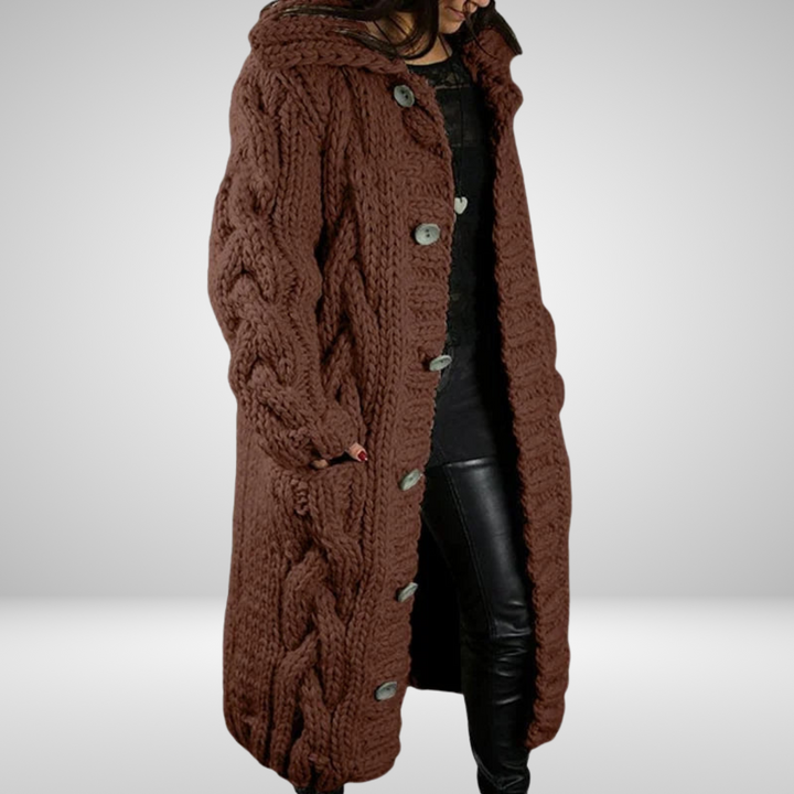 Justine™ | Chic Long Wool Winter Coat