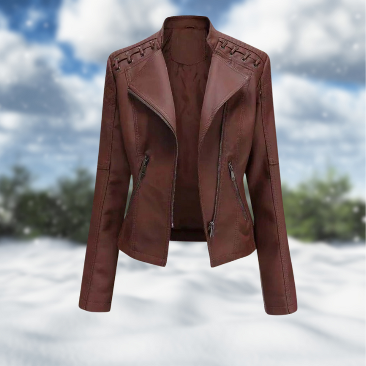 Leah™ l Premium Stylish Leather Jacket for Women