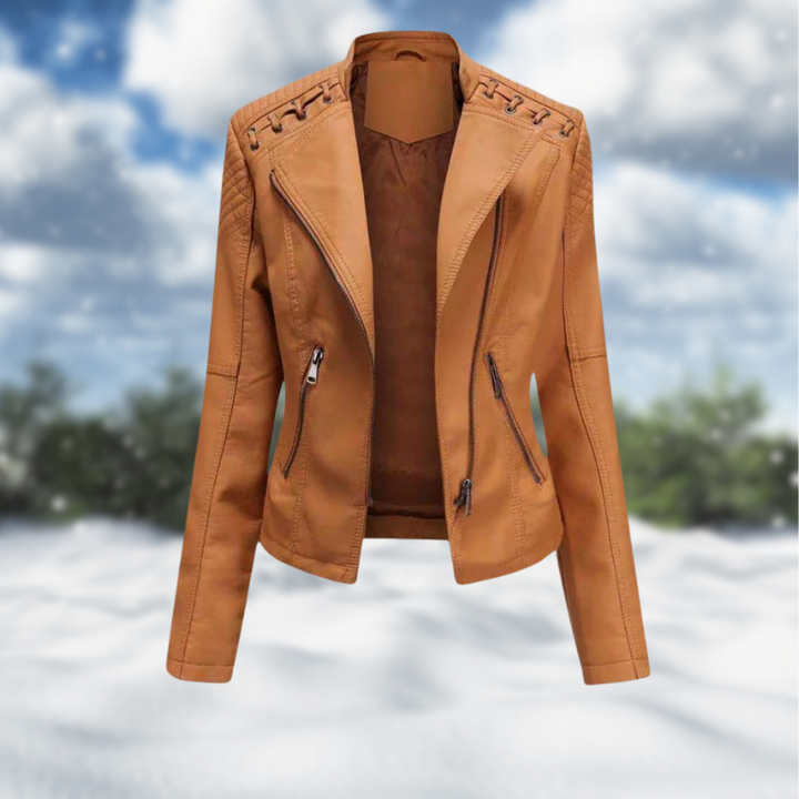 Leah™ l Premium Stylish Leather Jacket for Women