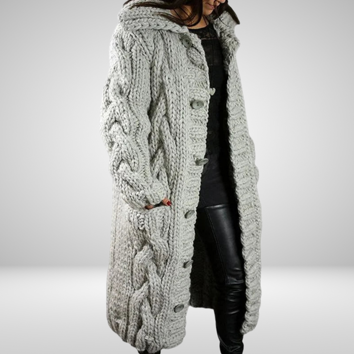 Justine™ | Chic Long Wool Winter Coat