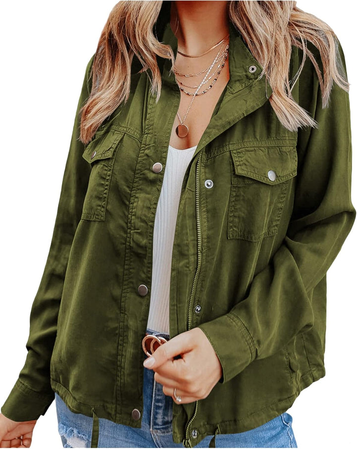 Loren™ | Women's Outdoor Military Utility Jacket Safari Cord Jacket