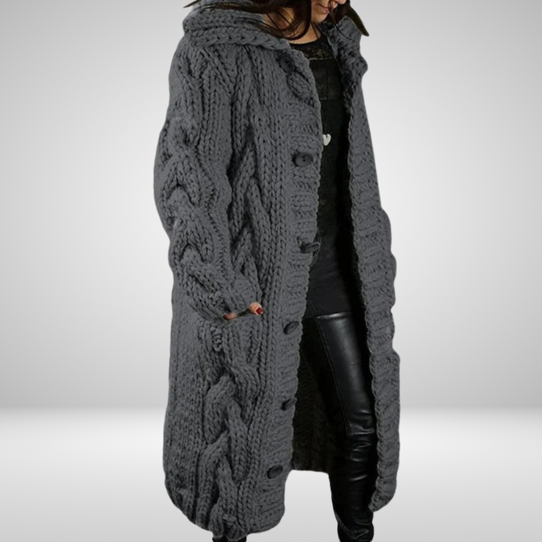 Justine™ | Chic Long Wool Winter Coat