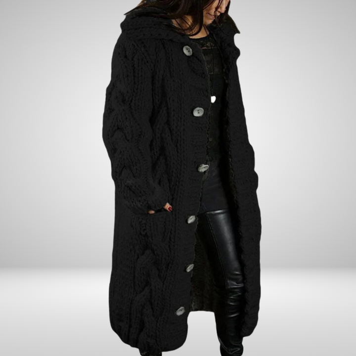 Justine™ | Chic Long Wool Winter Coat