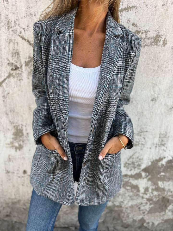 Tamara™ | Stylish Women's Winter Checked Blazer