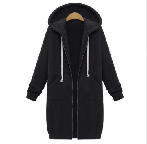 Elie™ | Long Hoodie with Zip for Women