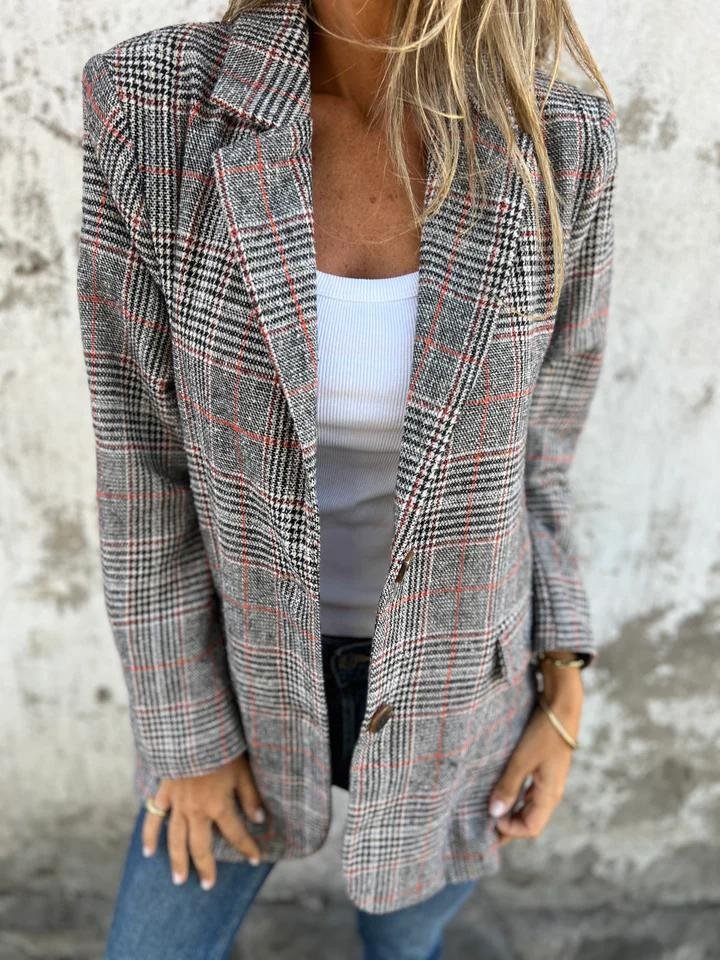 Tamara™ | Stylish Women's Winter Checked Blazer