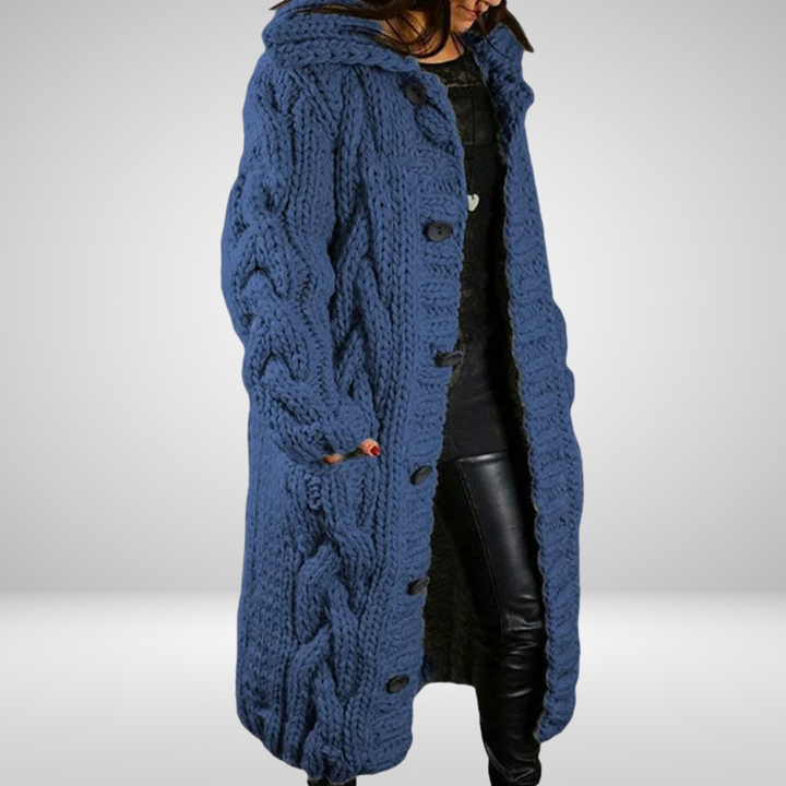 Justine™ | Chic Long Wool Winter Coat