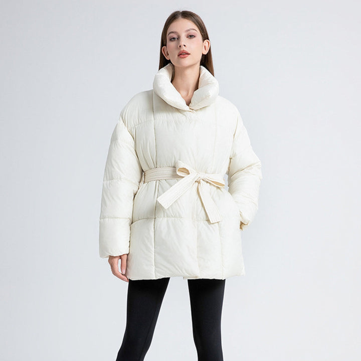 Jody ™ | Women's Slim Winter Parka with Belt and Thick Collar