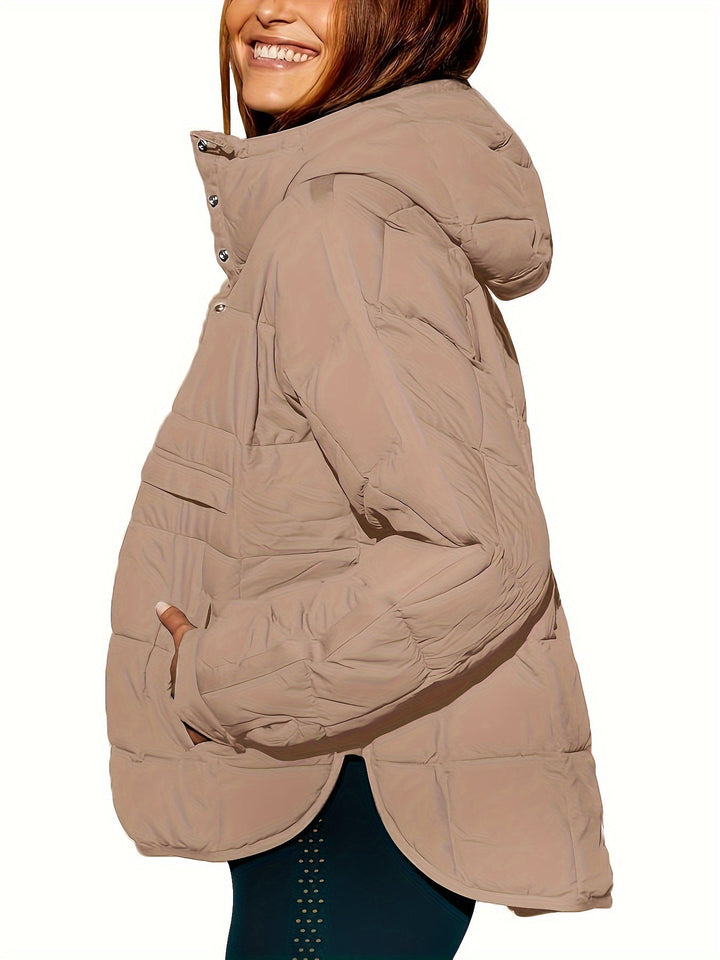 Delmy™ | Women's Plain Jacket with Hood