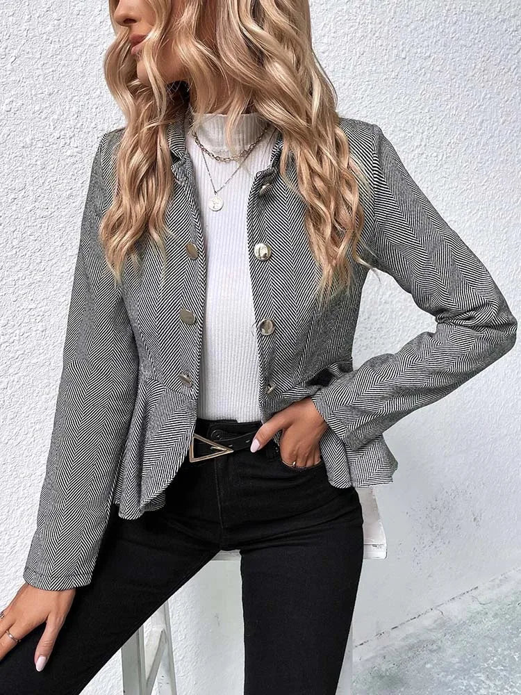 Mikaela™ | Women's Stylish Casual Blazer with Ruffles