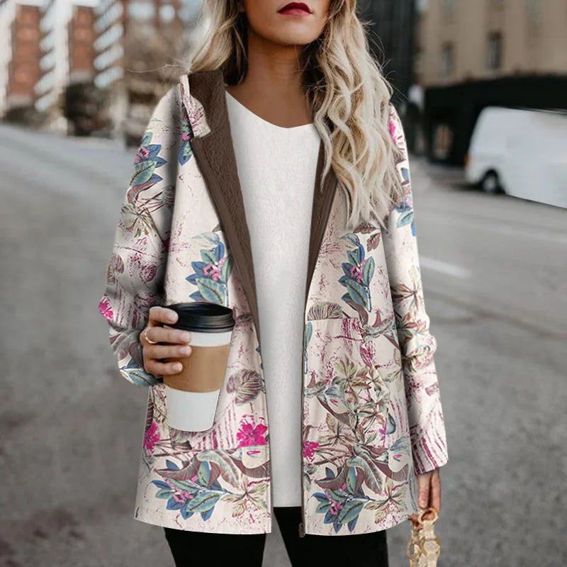 Patricia™ | Fleece Winter Jacket with Floral Pattern