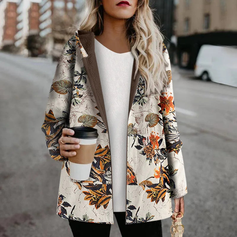 Patricia™ | Fleece Winter Jacket with Floral Pattern