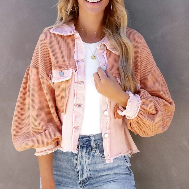 Amanda™ | Trendy Women's Jacket with Puff Sleeves