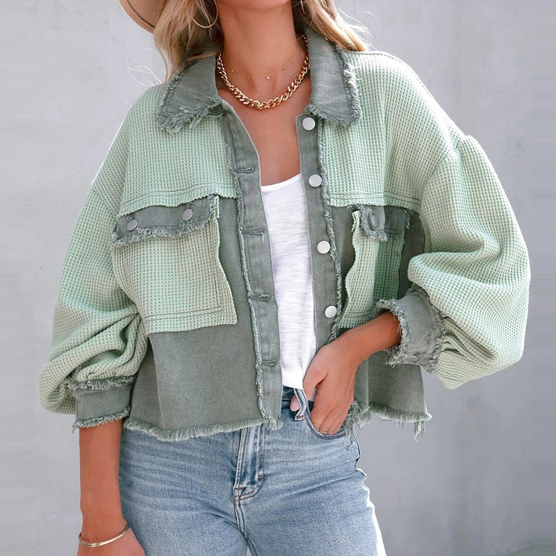 Amanda™ | Trendy Women's Jacket with Puff Sleeves