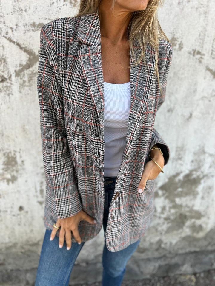 Tamara™ | Stylish Women's Winter Checked Blazer