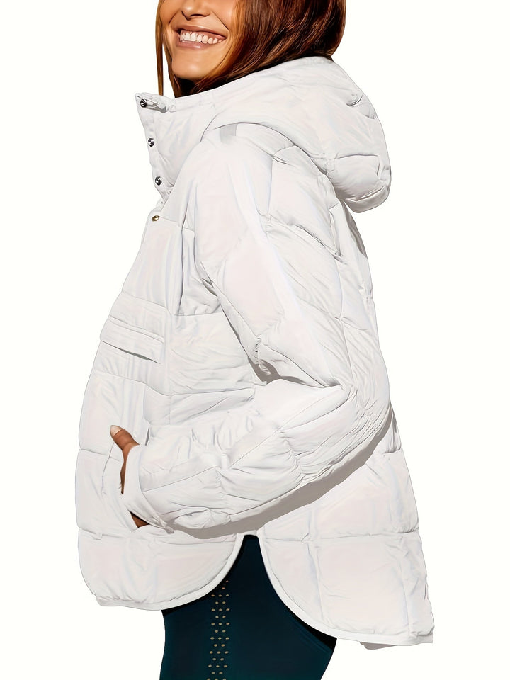 Delmy™ | Women's Plain Jacket with Hood