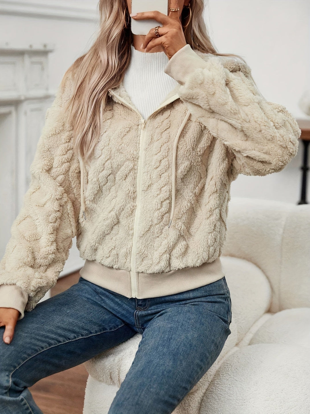 Paulina™ | Soft Knitted Sherpa Bomber Jacket for Women