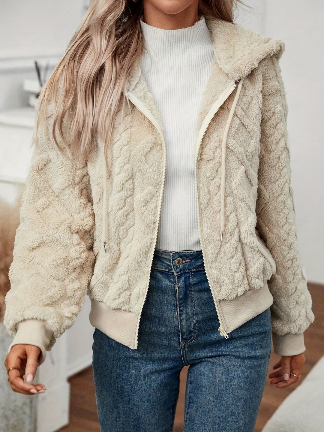 Paulina™ | Soft Knitted Sherpa Bomber Jacket for Women