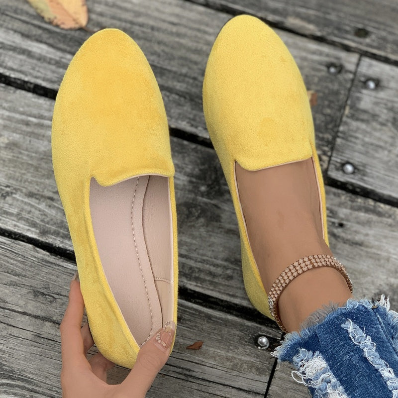 Natalia - Casual Solid Color Flat Shoes