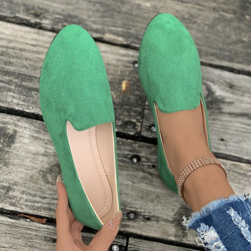 Natalia - Casual Solid Color Flat Shoes