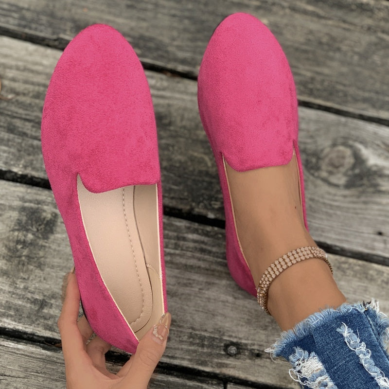 Natalia - Casual Solid Color Flat Shoes