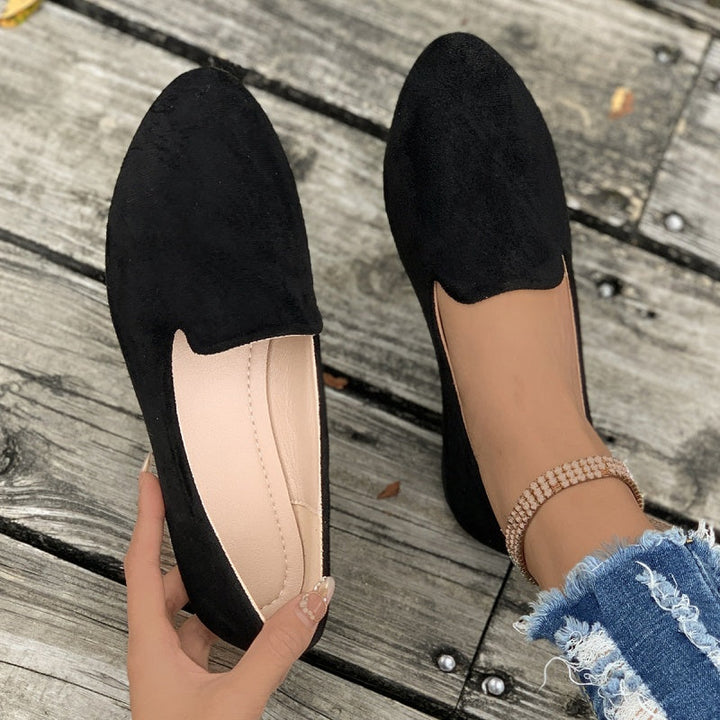 Natalia - Casual Solid Color Flat Shoes