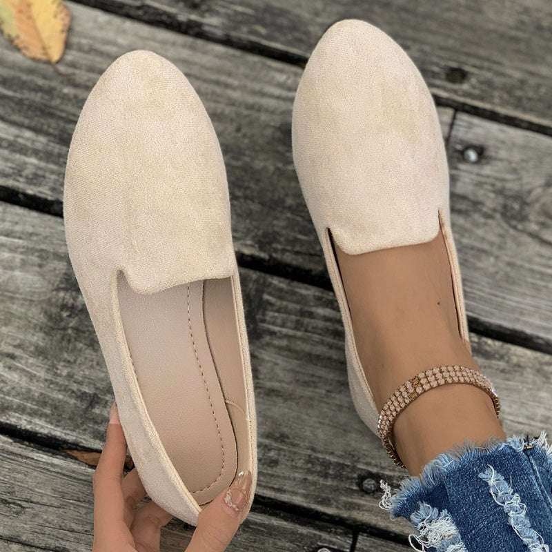 Natalia - Casual Solid Color Flat Shoes